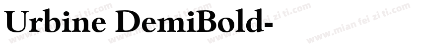 Urbine DemiBold字体转换